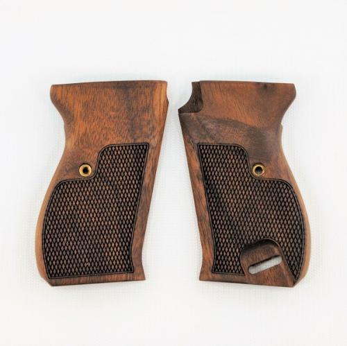 Walther P-38 Walnut Checkered Thumbrest Grip